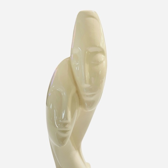 VTG Devotion statue, inspired by ancient Cycladic art Cream Couple Sculpture - Picture 3 of 14